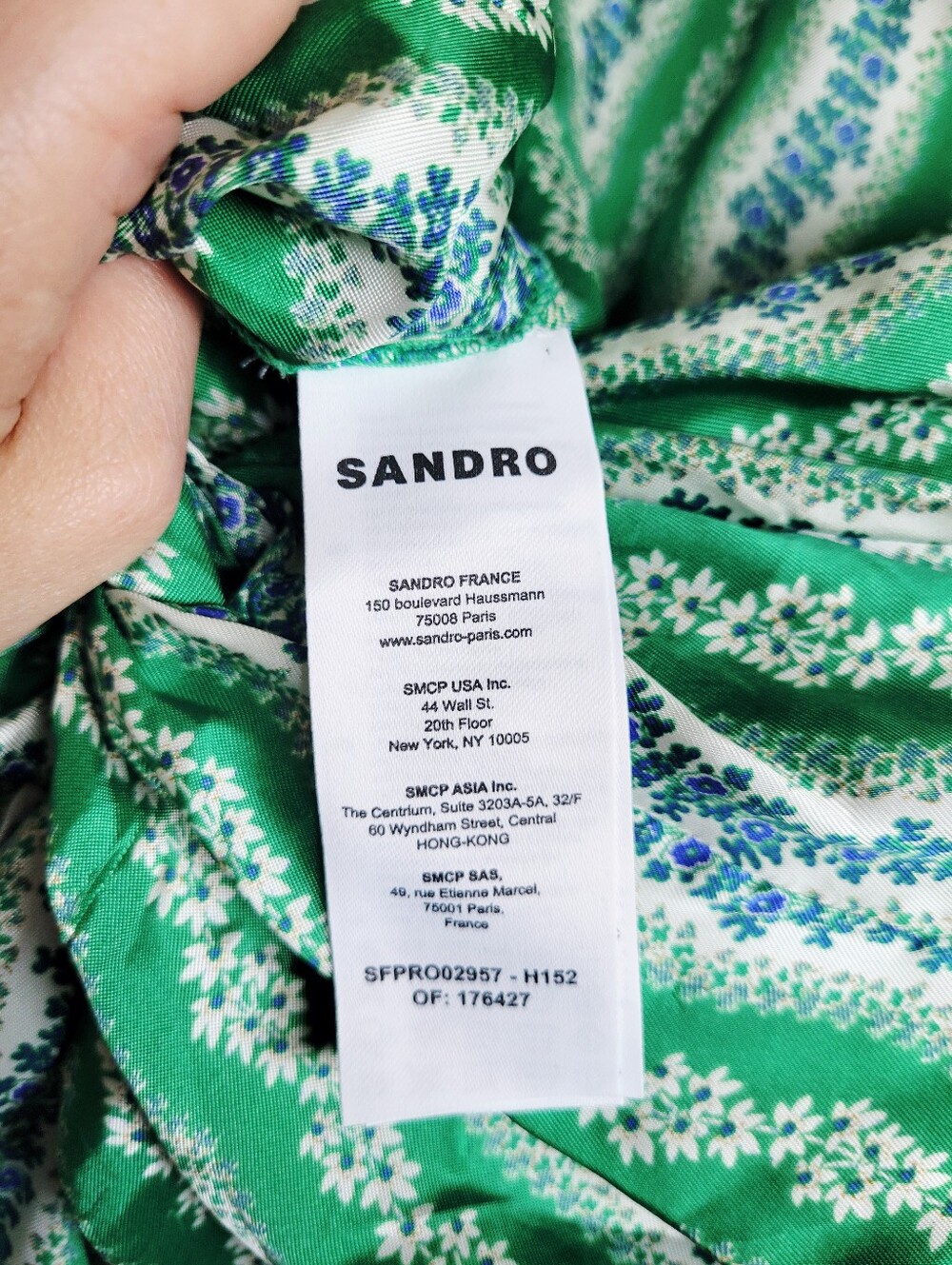 SANDRO Agnetta Floral Print Maxi Dress in Green - Picture 12 of 13